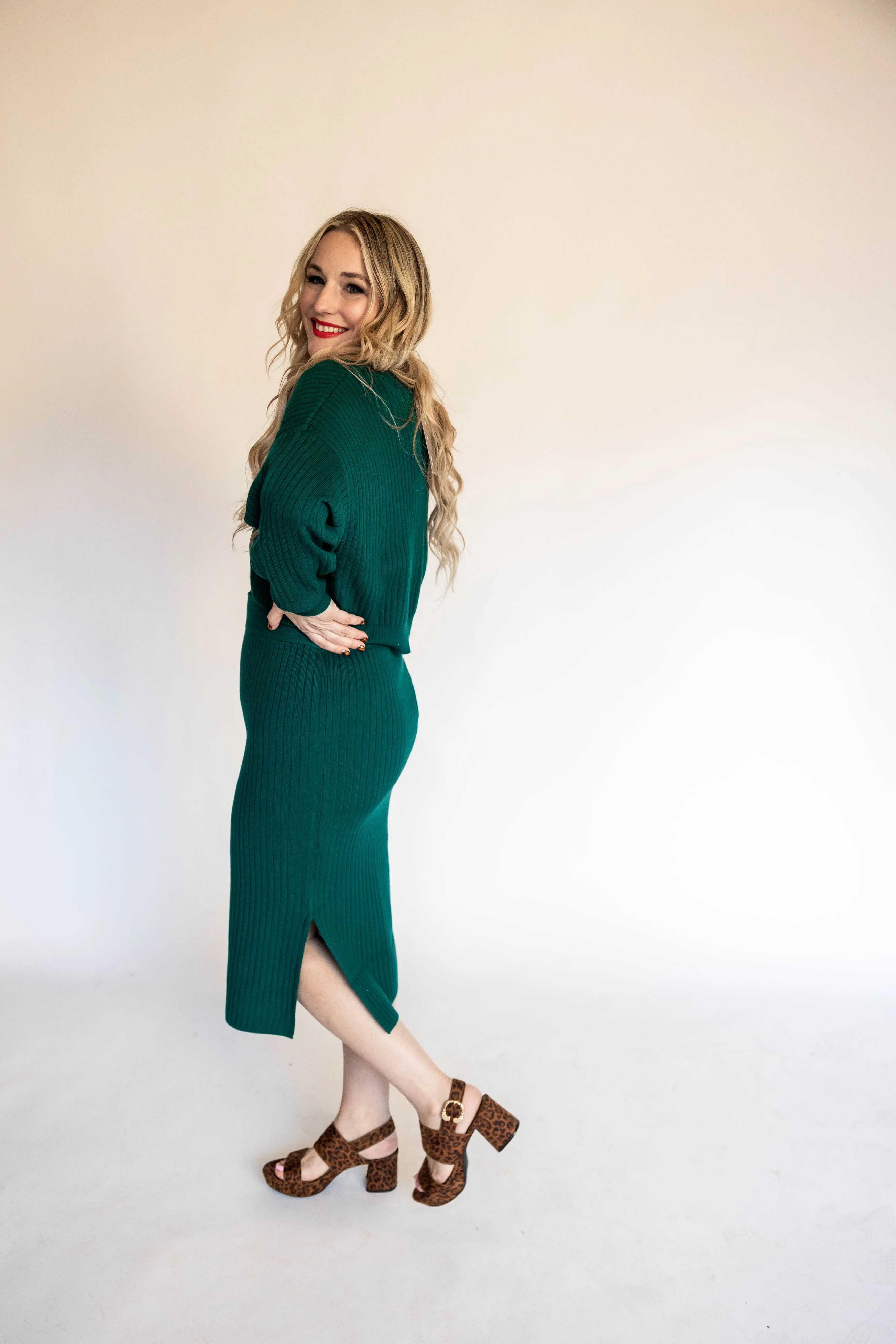 jolene midi skirt in green