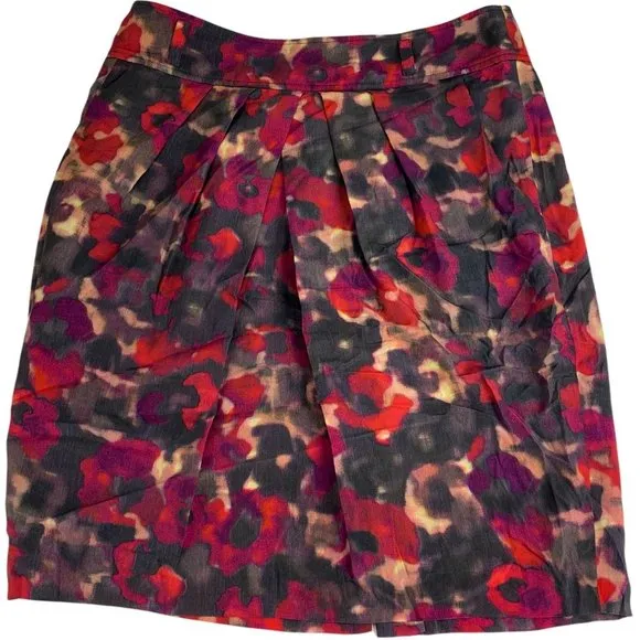 Jones New York 8 NWT Skirt Floral $99 Knee Pleated Lined