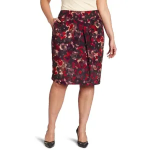 Jones New York 8 NWT Skirt Floral $99 Knee Pleated Lined