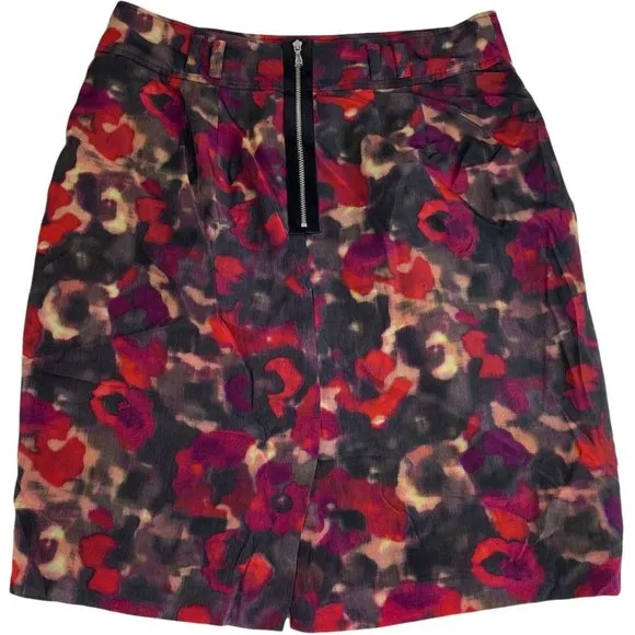 Jones New York 8 NWT Skirt Floral $99 Knee Pleated Lined
