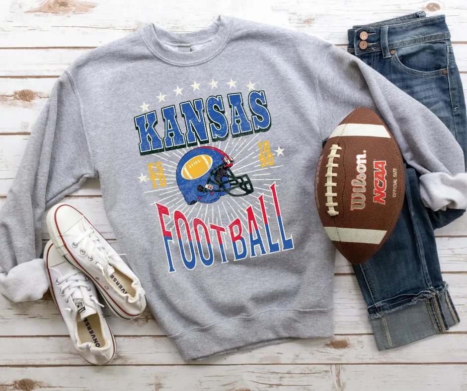 Kansas Football Grey Sweatshirt
