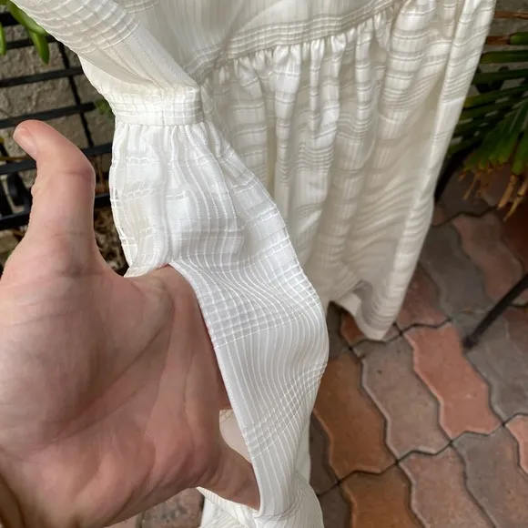 Kate Spade Organza Fit and Flair White Dress