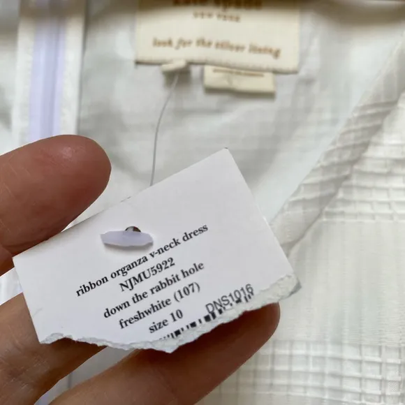 Kate Spade Organza Fit and Flair White Dress