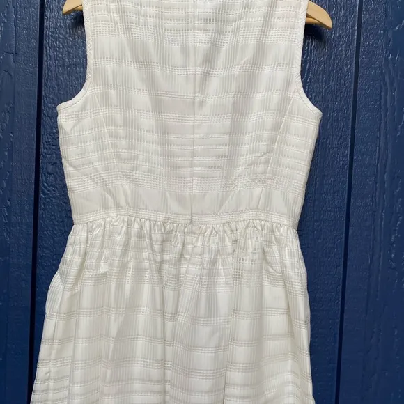 Kate Spade Organza Fit and Flair White Dress