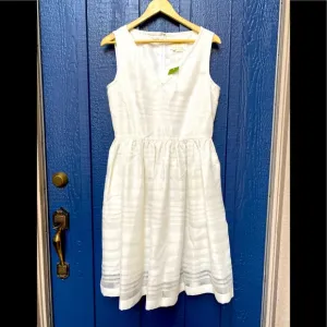 Kate Spade Organza Fit and Flair White Dress