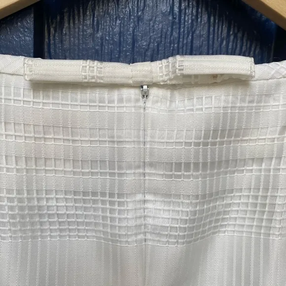 Kate Spade Organza Fit and Flair White Dress