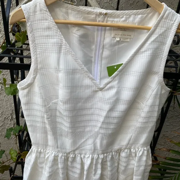 Kate Spade Organza Fit and Flair White Dress