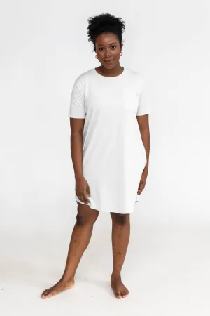 Kayla Easy T-Shirt Dress | White