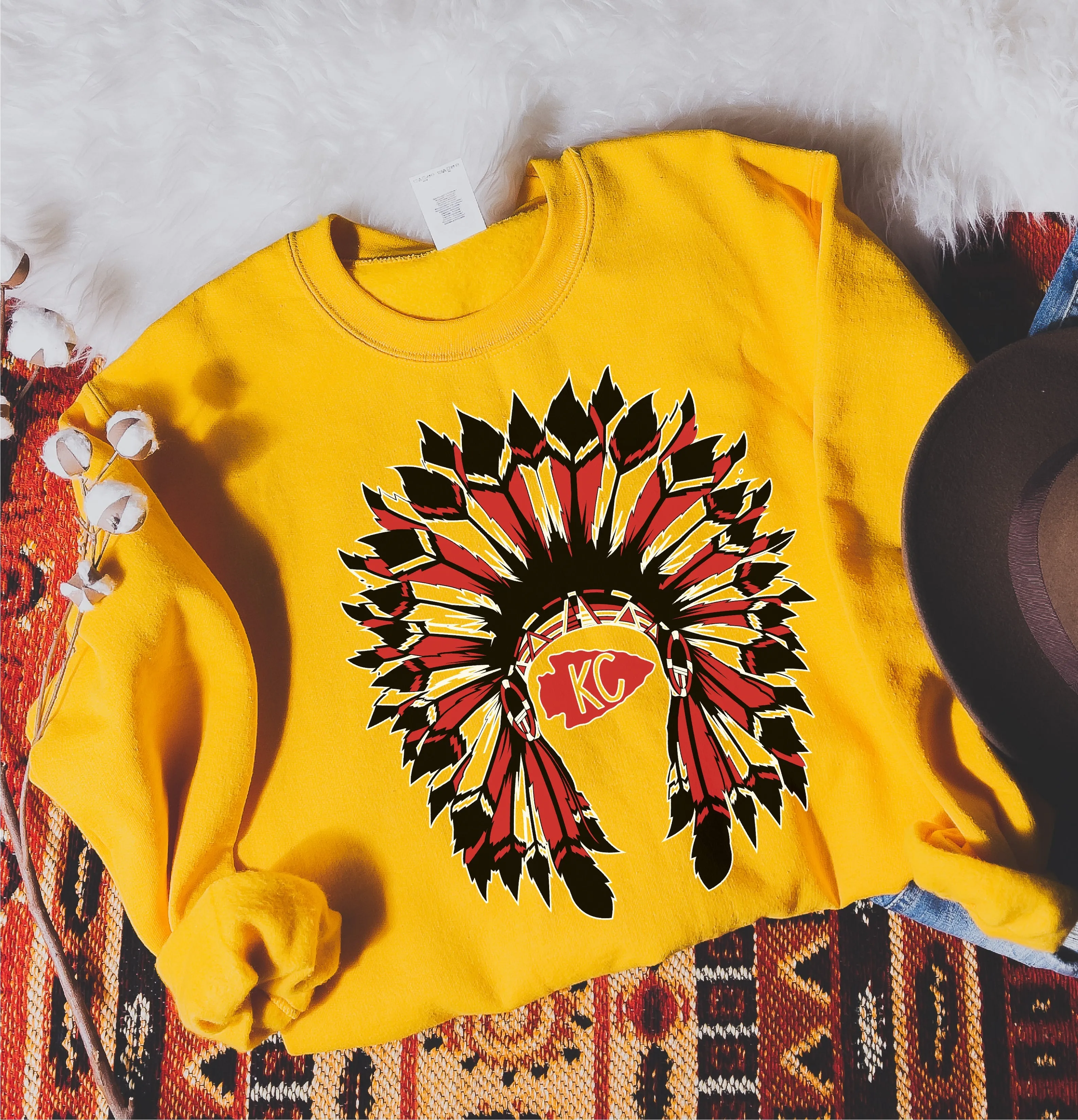 KC Headdress Gold Sweatshirt