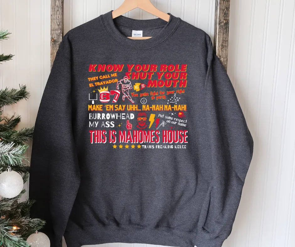 Kelce Quotes Dark Grey Sweatshirt