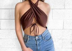 Khelani Top - Brown