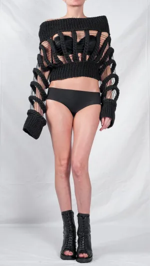 Knitted Transparent Crop Top