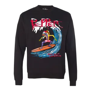 Konatown Christmas Black Crewneck