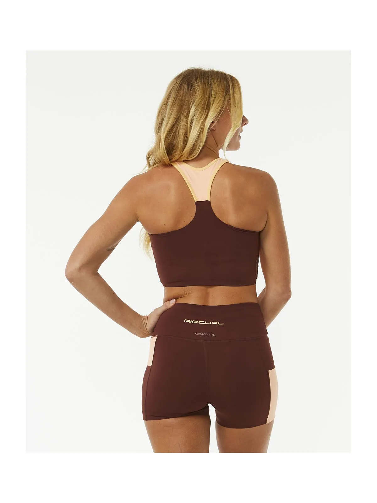 Koszulka RIP CURL Rss Revival Crop brązowy