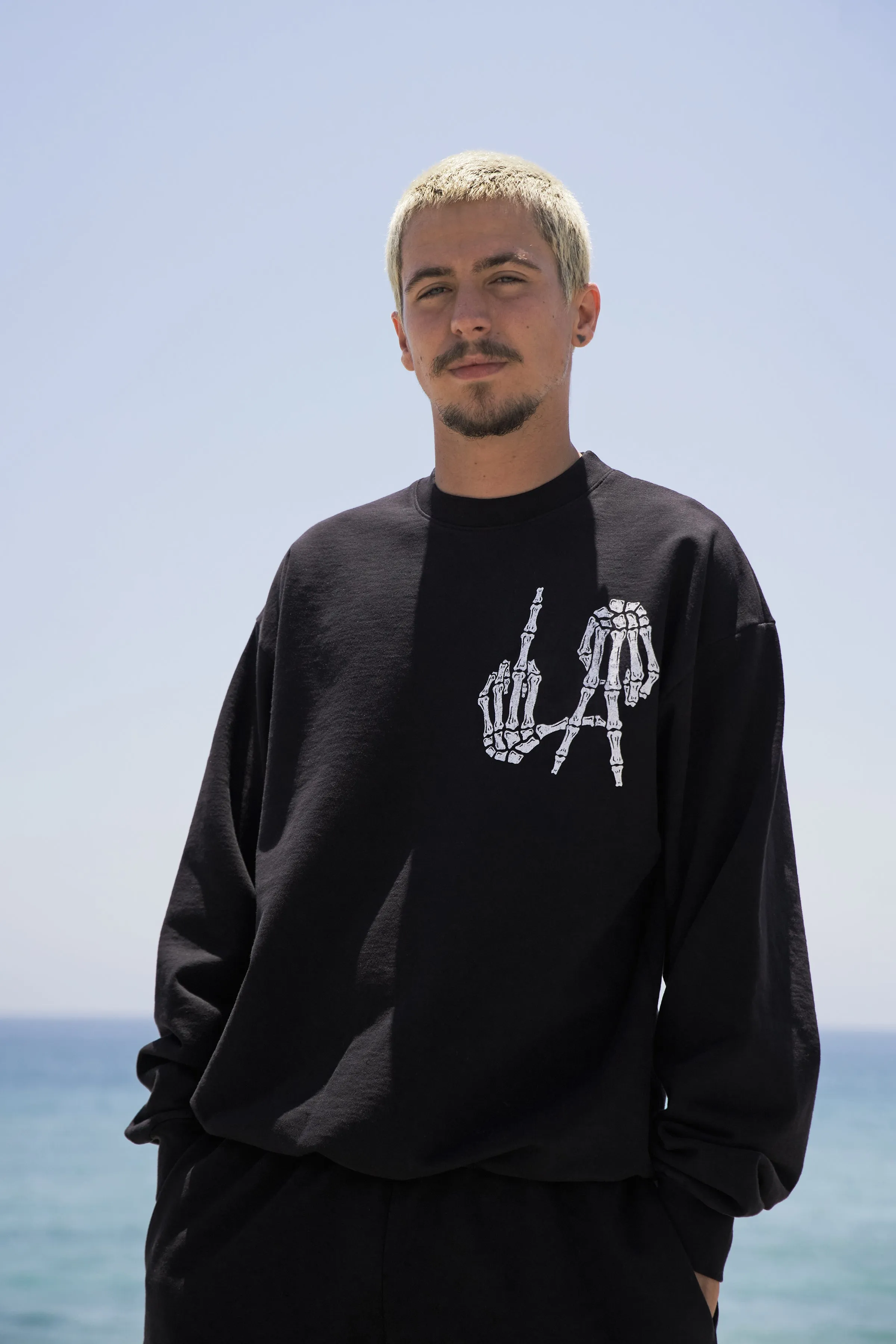 LA BONES CREW NECK FLEECE