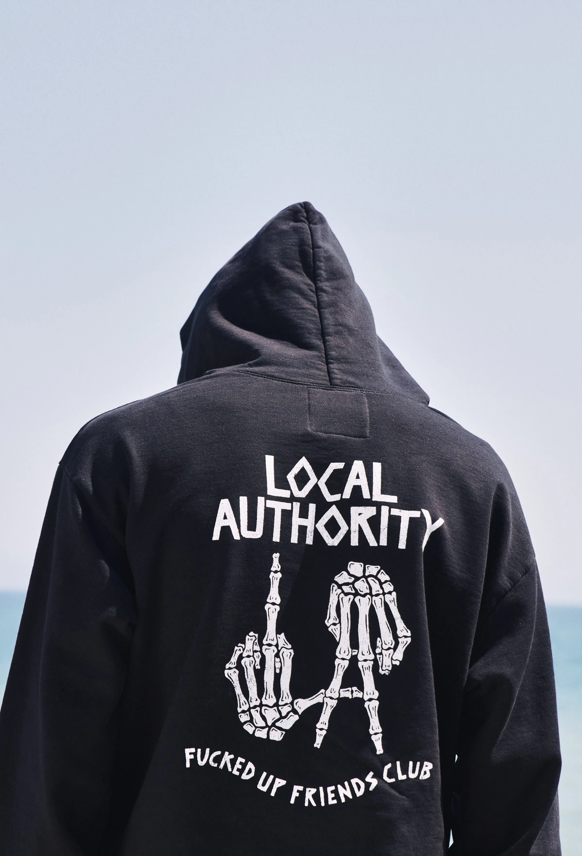 LA BONES HOODED FLEECE