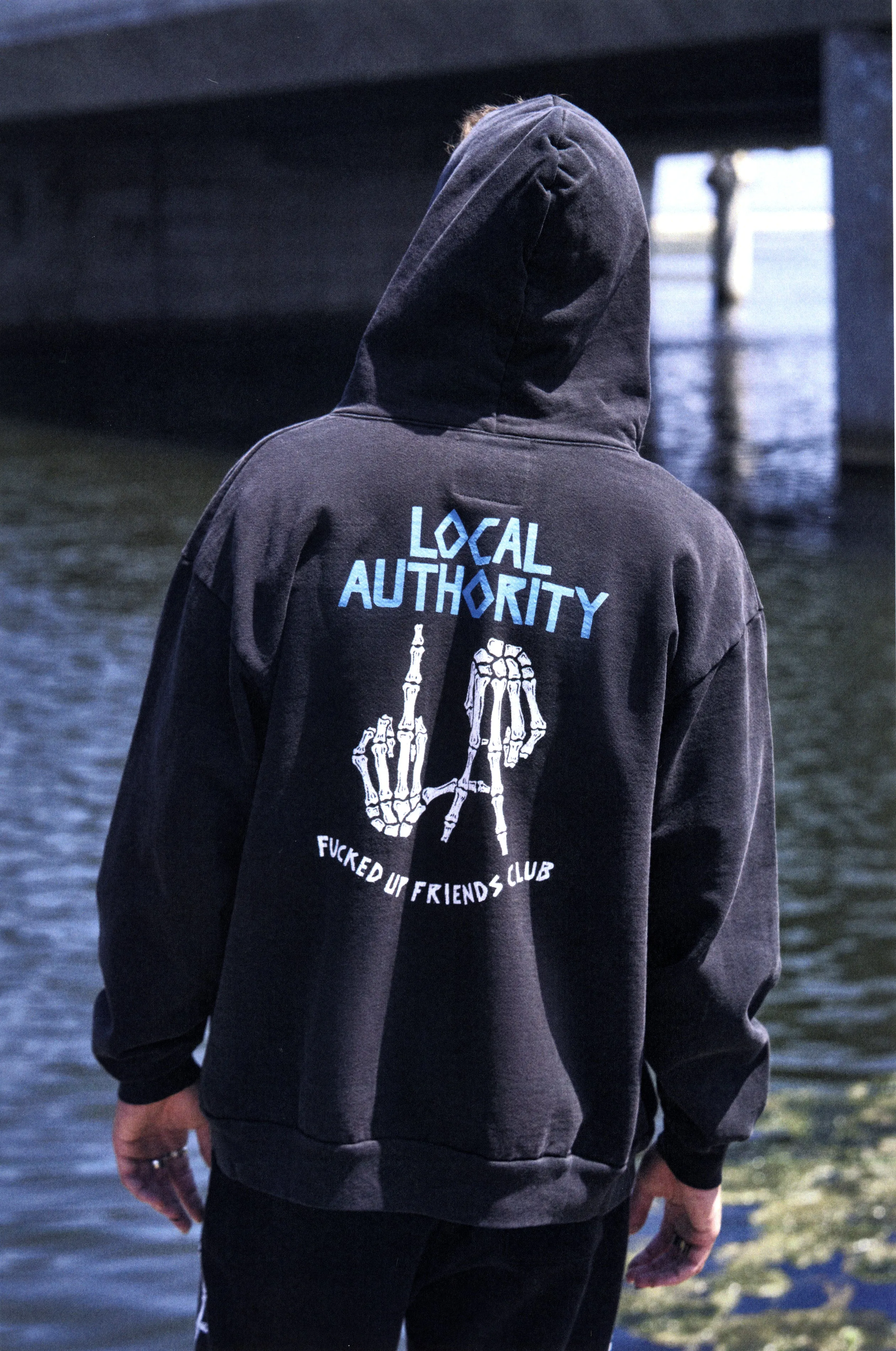 LA BONES HOODED FLEECE