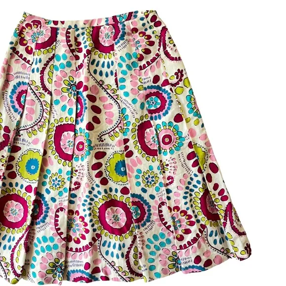 Lafayette 148 Skirt, pleated linen blend skirt in fantastic, fun colors!
