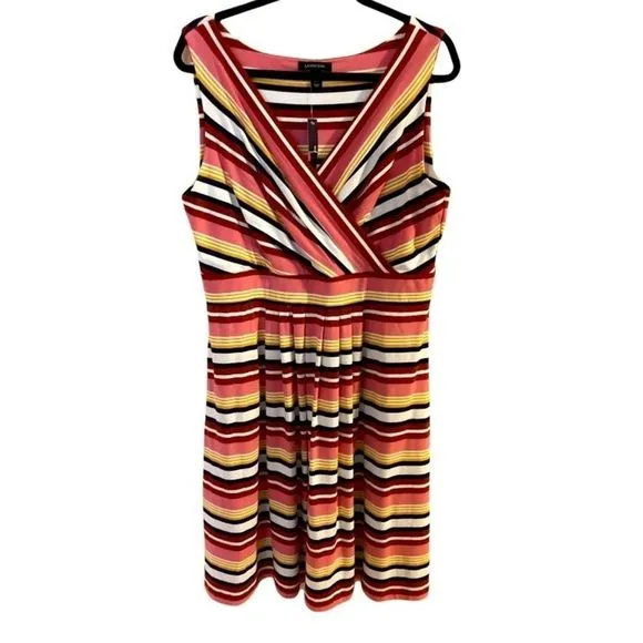 Land's End Surplice Fit &amp; Flare Midi Dress Size L