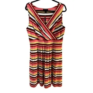 Land's End Surplice Fit &amp; Flare Midi Dress Size L