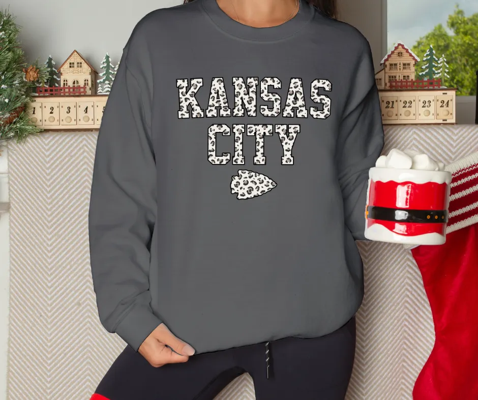 Leopard Kansas City Charcoal Sweatshirt