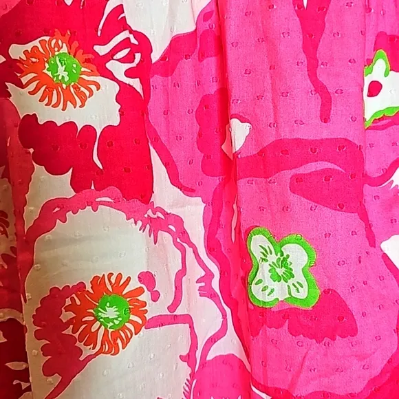 Lilly Pulitzer Whitley Hotty Pink Floral Mini Skirt - Size Medium