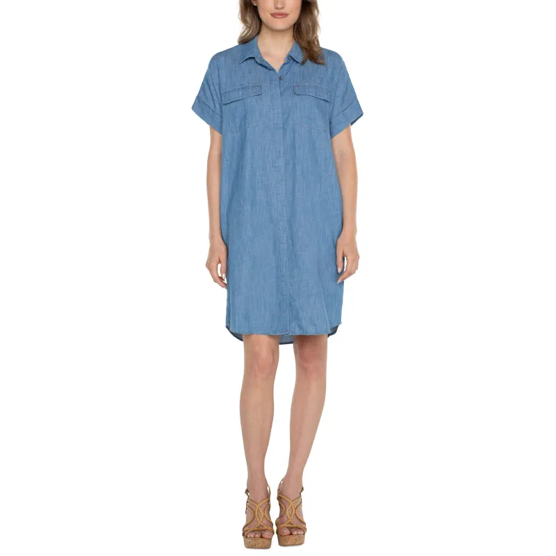 Liverpool Belted Shirt Dress