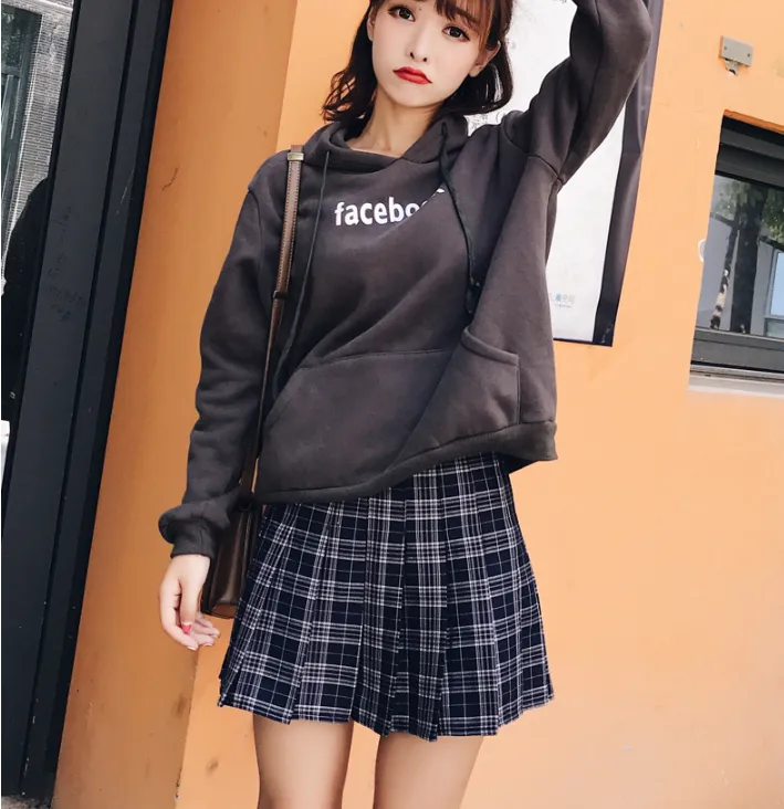 Lolita plaid pleated skirt yc20961