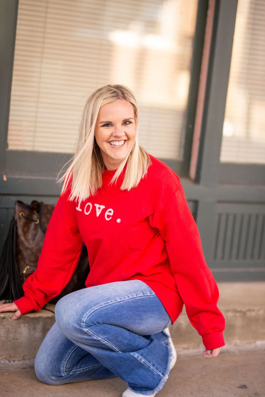 Love Sweatshirt / Valentines Themed Sweatshirt / Love Red Sweatshirt/ Gifts for Her - Mommy and Me