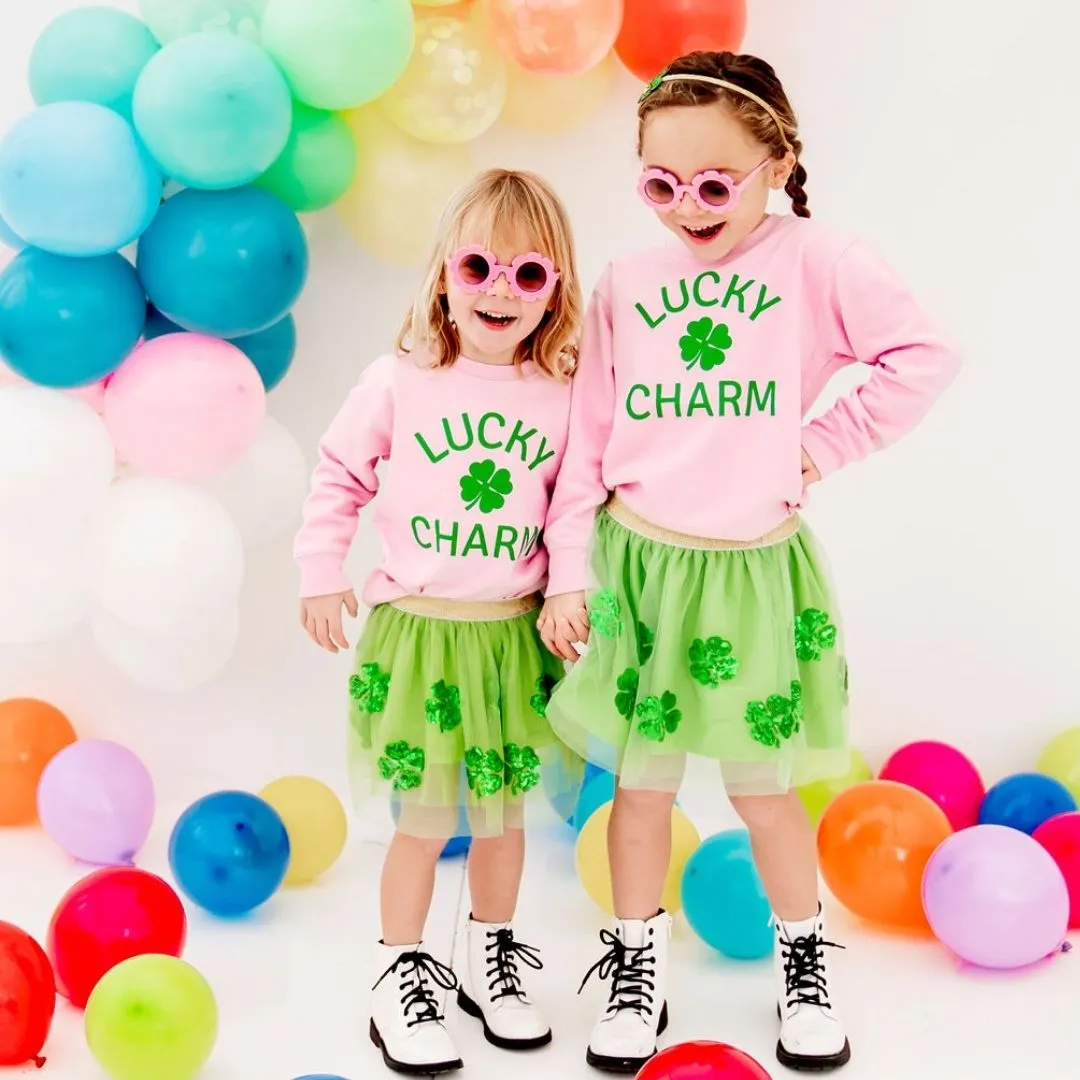 Lucky Charm L/S Pink Sweatshirt