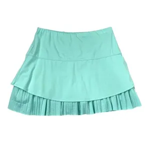 Lucky in Love pleated trim aqua turquoise color skorts skirt Size S pickle ball