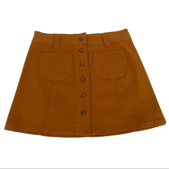 Madewell Garment-Dyed Patch Pocket Skirt Size 6