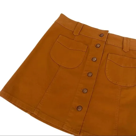 Madewell Garment-Dyed Patch Pocket Skirt Size 6