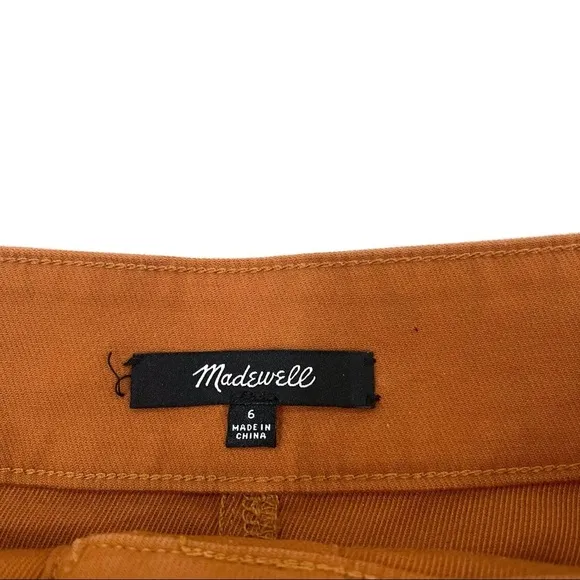 Madewell Garment-Dyed Patch Pocket Skirt Size 6