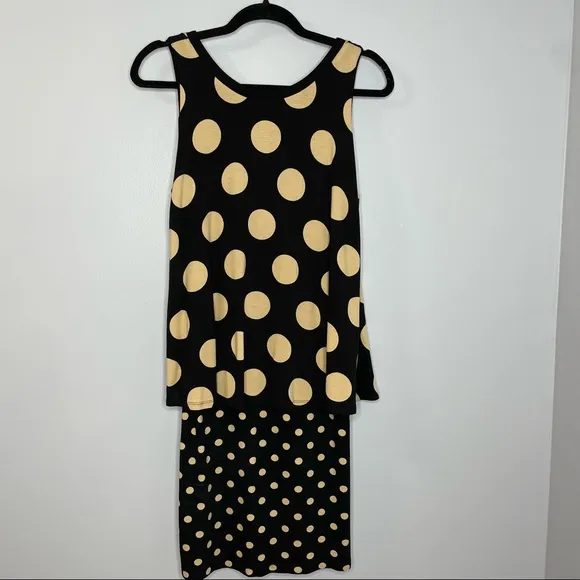 Maeve Anthropologie Davina Layered Polka Dot Sleeveless Dress