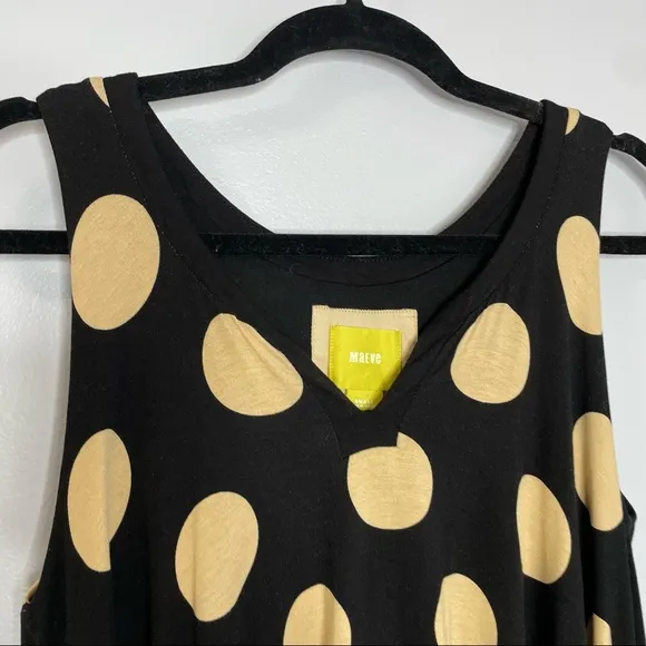 Maeve Anthropologie Davina Layered Polka Dot Sleeveless Dress