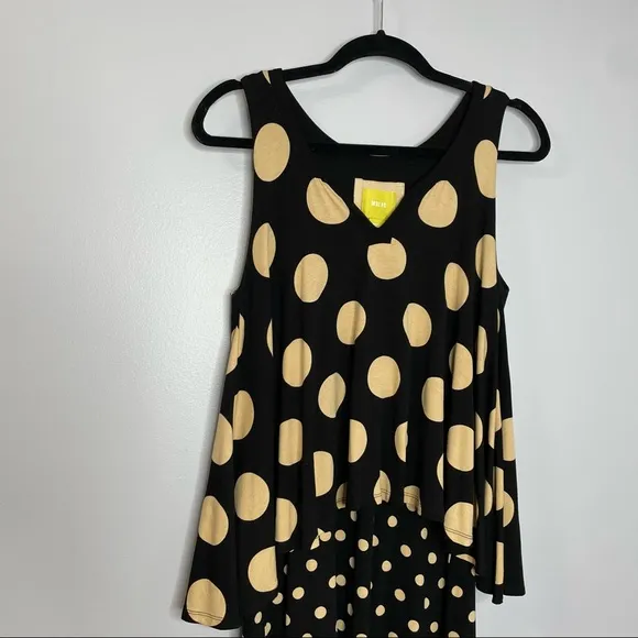 Maeve Anthropologie Davina Layered Polka Dot Sleeveless Dress