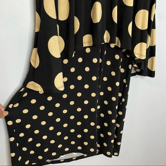 Maeve Anthropologie Davina Layered Polka Dot Sleeveless Dress