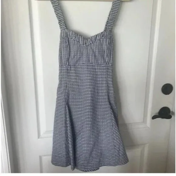 Maeve Anthropologie Gingham Mini Dress