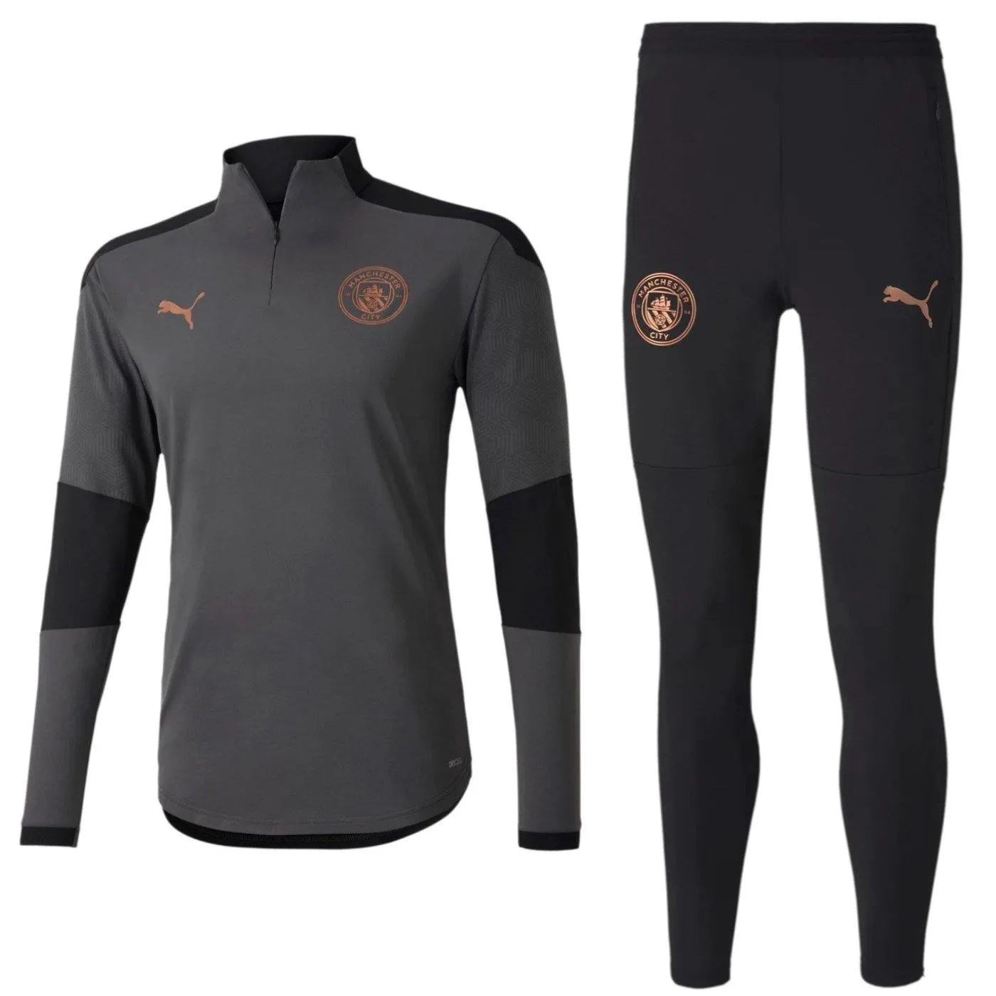 Manchester City black/grey training technical tracksuit 2020/21 - Puma