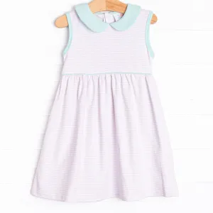 Marcella Pima Dress, Pink Stripe