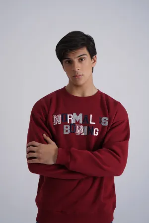 Maroon Graphic Sweatshirt