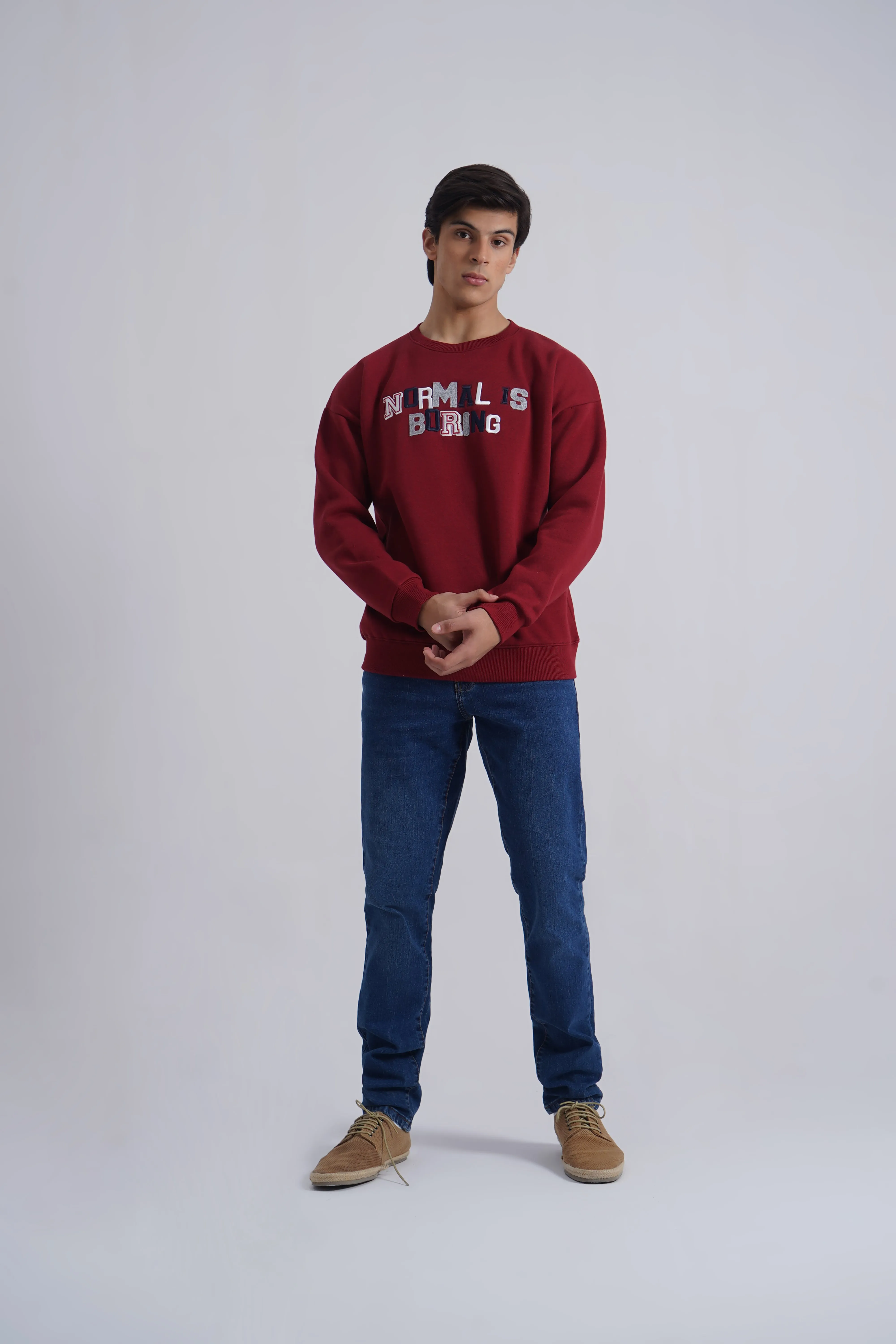 Maroon Graphic Sweatshirt
