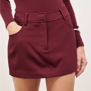 Maroon Mini Skirt