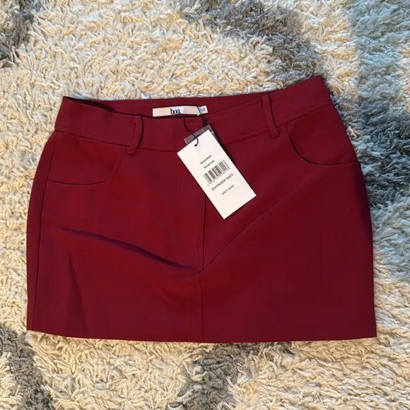 Maroon Mini Skirt