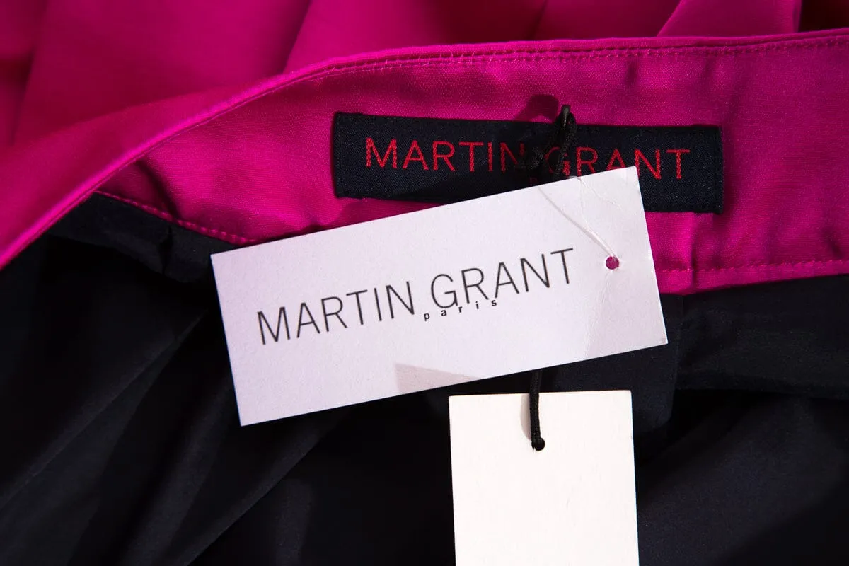 Martin Grant Fuchsia Pleated Short Full Skirt SZ 40 NWT