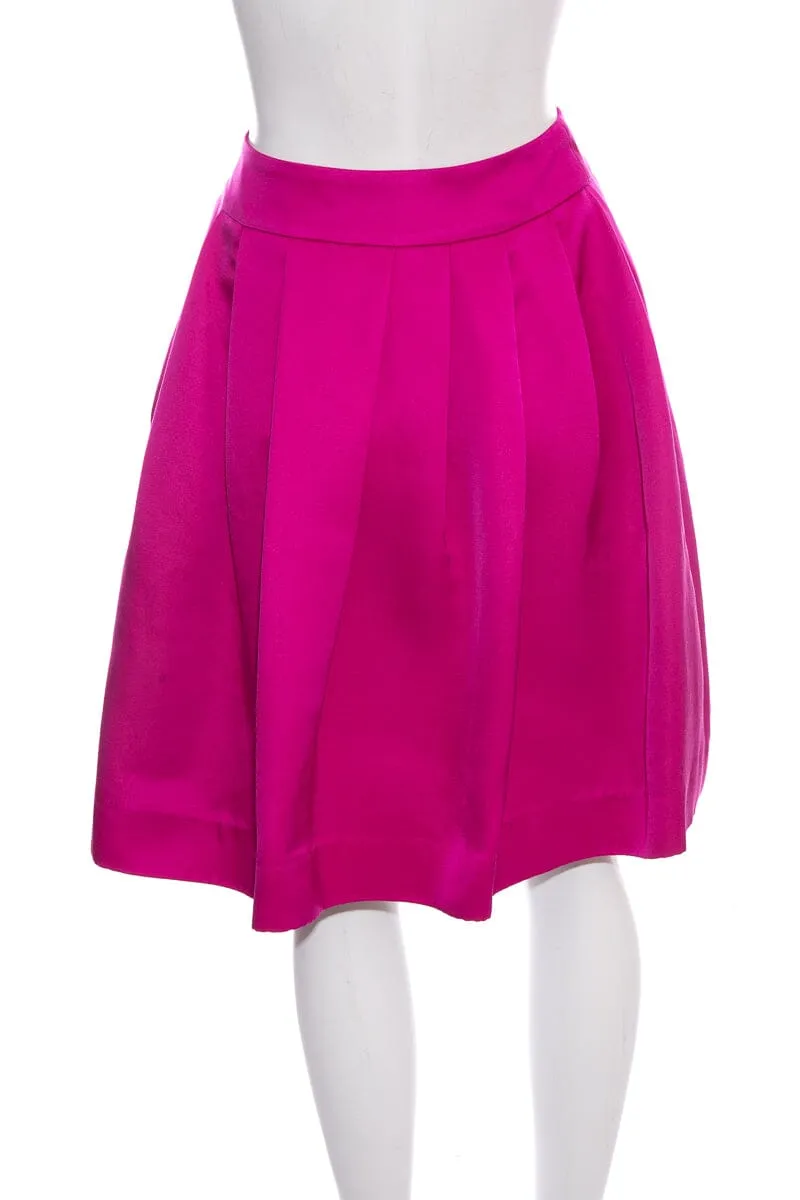 Martin Grant Fuchsia Pleated Short Full Skirt SZ 40 NWT