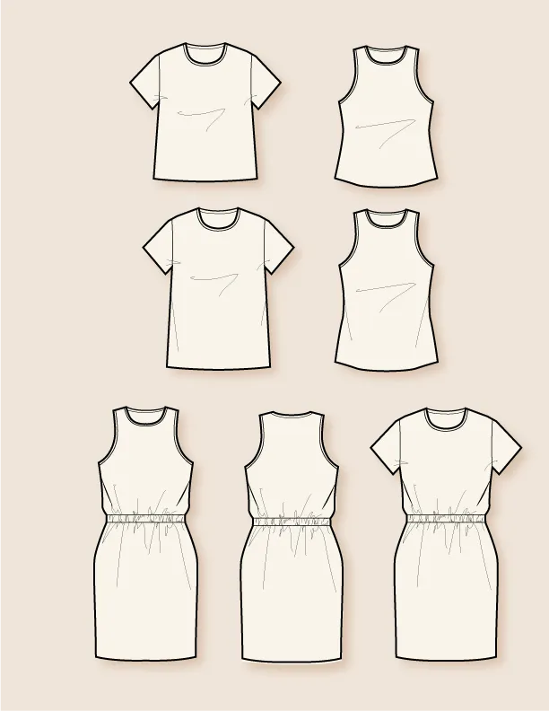 Martini Dress, Tank & Tee