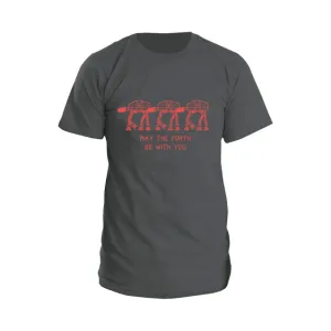May The Forth Be With You Unisex Grey T-Shirt