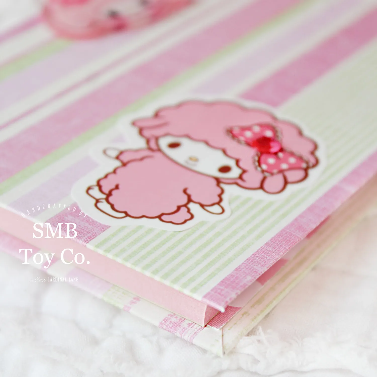 Medium Notepad Notebook Stationery - Pink Cartoon Lamb